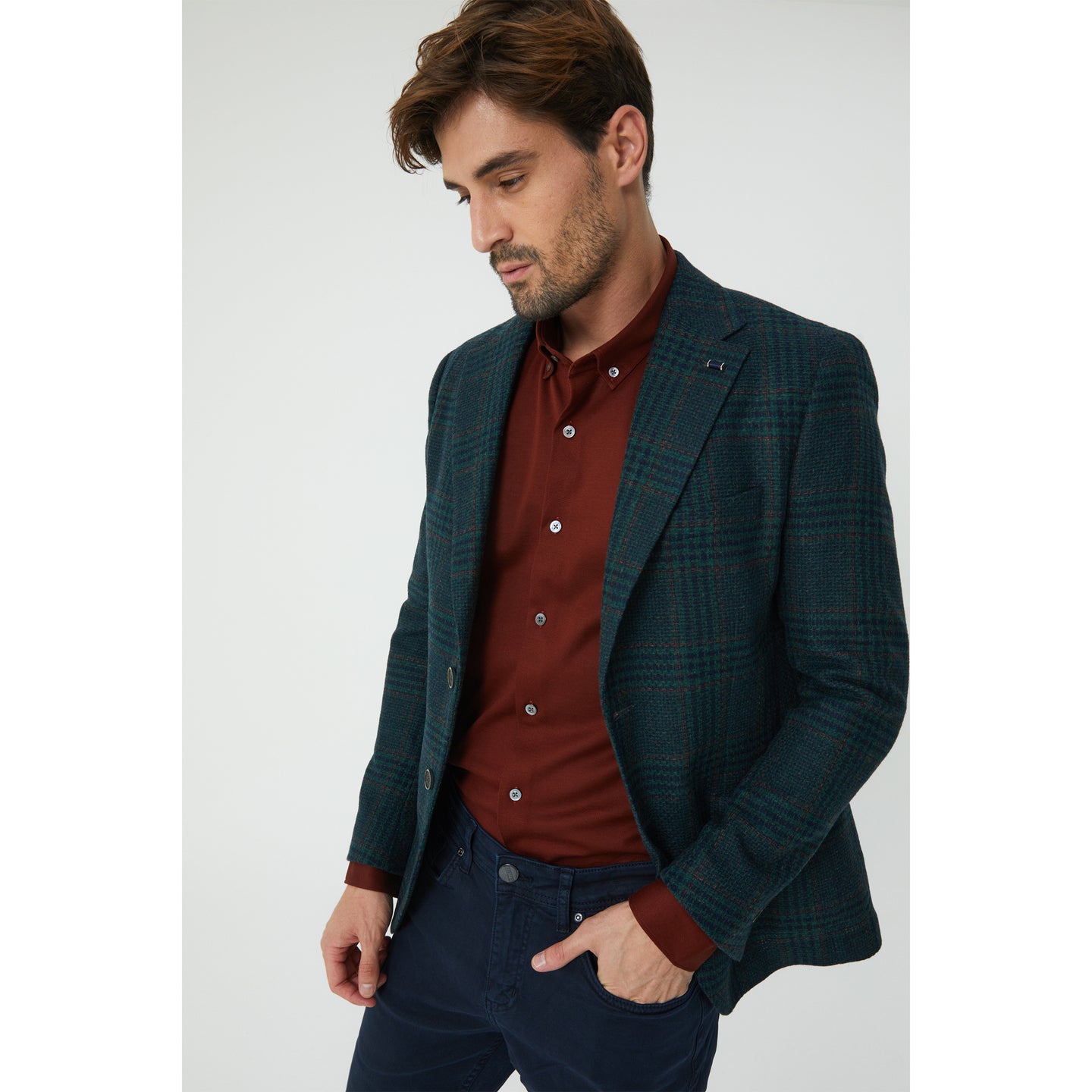 Green - Navy Sport Jacket
